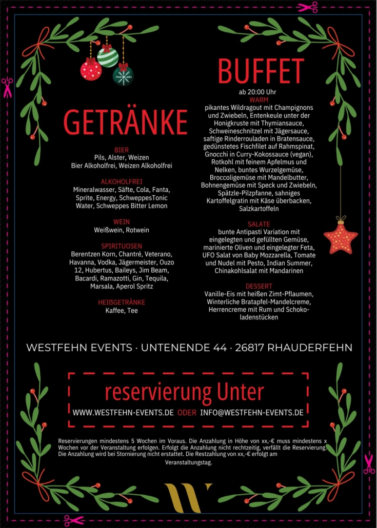 Getränke Weihnachtsparty 2026